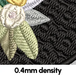 What is coverage and how does it determine the price of embroidery